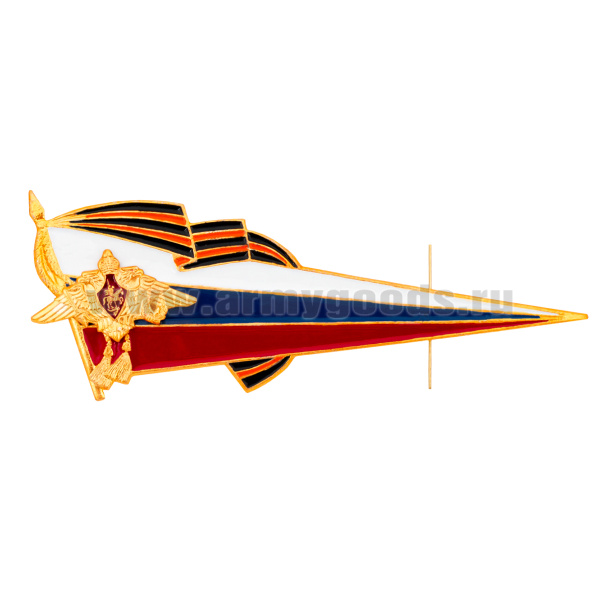 Флажок на берет неуст. (уголок) мет. РА бол. (алюминий 2 мм)