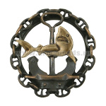 Значок мет. Акула (на якоре, в цепи)