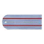 Погоны серо-голубые 2 красн. пр. без канта (Полиция на серо-голубую рубашку) нов/обр 12 см (пластик)