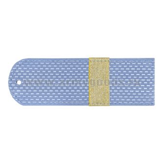 Погоны серо-голубые БЕЗ КАНТА (Полиция (ОВД) на рубашку) с нашит. металлизированным текстильным галуном (старший сержант) на пластике