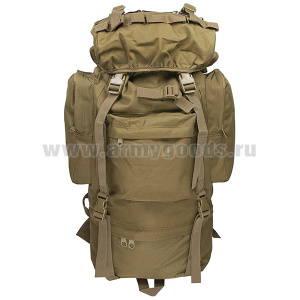 Рюкзак тактический с металлической рамой (45л, ширина - 33 см, глубина - 21 см, высота - 63 см) песочный