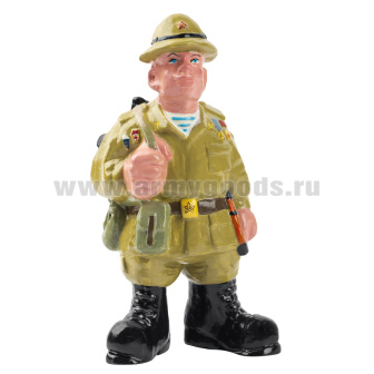 Фигурка гипсовая Воин-интернационалист (в "афганке") с автоматом за спиной