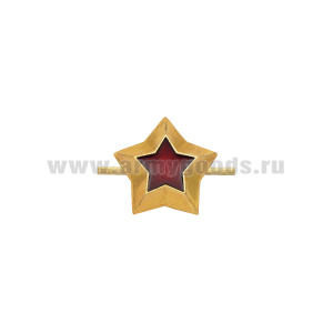 Звезда мет. 17 мм Судей (зол. с красной эмалью)