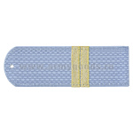 Погоны серо-голубые БЕЗ КАНТА (Полиция (ОВД) на рубашку) с нашит. металлизированным текстильным галуном (мл. сержант) на пластике