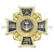Значок мет. 300 лет Морской пехоте 1705-2005 (черный крест)