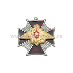 Основание к медали ДМБ (красный крест, стальные лучи)