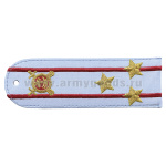 Погоны «машинная вышивка» из рубаш. ткани Полиция без канта бледно-голуб. с вышит. эмблемой (полковник) пластик