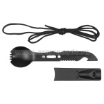 Ловилка-мультитул 7-в-1 (ложка-вилка, нож-гарпун, нож для чистки рыбы, гвоздодер, ключ-шестигранник, аварийный свисток, открывашка) из стали (Китай)