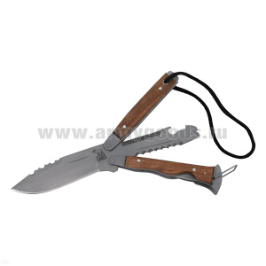 Нож Саро Оборотень-2 - универсальный инструмент (рукоятка дерево, клинок матовый) 23 см