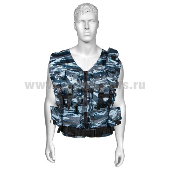 Жилет разгрузочный тактический Армейский "камыш" серый (ткань "оксфорд")