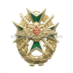 Значок мет. Мальт. крест с орлом РА и мечами зел.