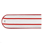 Погоны белые (красный кант) 2 красн. пр. (Полиция на белую рубашку) пластик