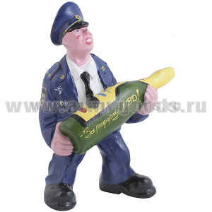 Фигурка гипсовая Сотрудник Полиции с бутылкой шампанского