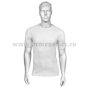Термофутболка спортивная белая (Россия; 100% ПП) 060B