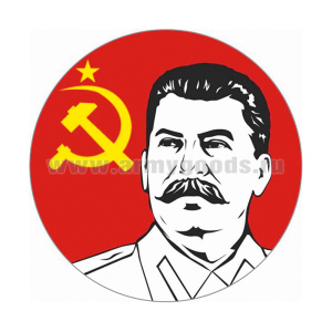 Наклейка круглая (d=10 см) Сталин