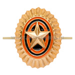 Кокарда мет. РА мал. зол. ТУ 1994 г (36 х 27 мм) с хранения