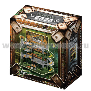 Игрушка пластмассовая Гараж "Военная база" (размер коробки 385x360x185 мм)
