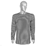 Тельняшка лет. х/б набивная черн.