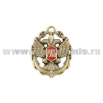Значок мет. Русь (двуглавый орел на якоре, в цепи) мал., на пимсе