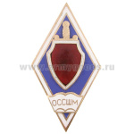 Значок мет. ОССШМ (ромб, в центре - щит и меч) гор.эм.