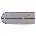 Погоны «машинная вышивка» из рубаш. ткани ФСИН светло-серые с 1 вышит. крап. просв. с вышит. звездами (ст. лейтенант)