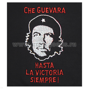 Футболка с вышивкой на груди Che Guevara (прямая) черн.