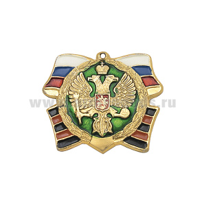 Основание к медали ДМБ (орел РФ на зел фоне, ленты)