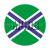 Наклейка круглая (d=10 см) МЧПВ (надпись на фоне флага)