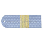 Погоны серо-голубые БЕЗ КАНТА (Полиция (ОВД) на рубашку) с нашит. металлизированным текстильным галуном (сержант) на пластике