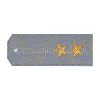 Погоны ФСИН генерал-лейтенант серые, верх трапеция (на рубашку)