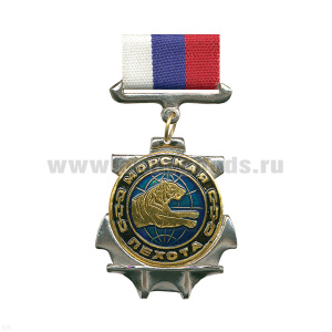 Медаль МП (тигр) (на планке - лента РФ)
