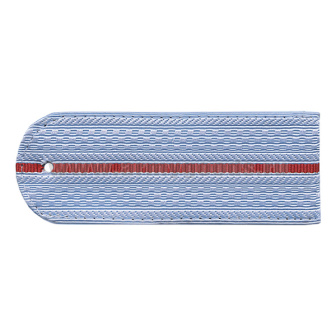 Погоны серо-голубые 1 красн. пр. без канта (Полиция на серо-голубую рубашку) нов/обр 12 см (пластик)