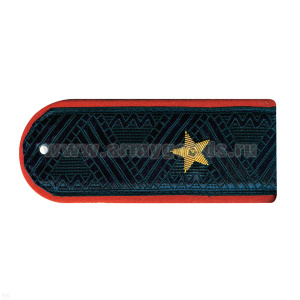 Погоны Полиции (ОВД) генерал-майор на куртку (темно-синие с красным кантом)