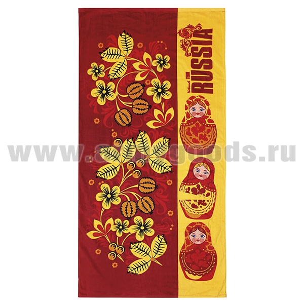 Пол-це махрово-велюровое National Team Russia (матрешки) (75 x 150 см)
