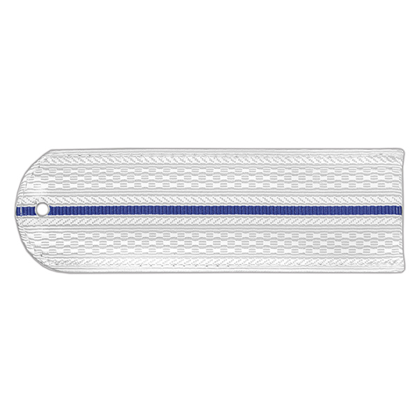 Погоны белые 1 васильк. пр. без канта Юстиция н/о на рубашку (пластик)