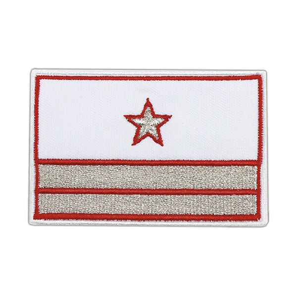 Нагрудный знак вышит. РЖД (белый) 2 галуна 1 звезда (нов/обр)