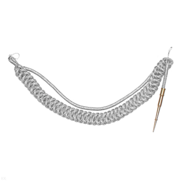 Аксельбант солдатский (уставной) "корейская нить" (серебро)