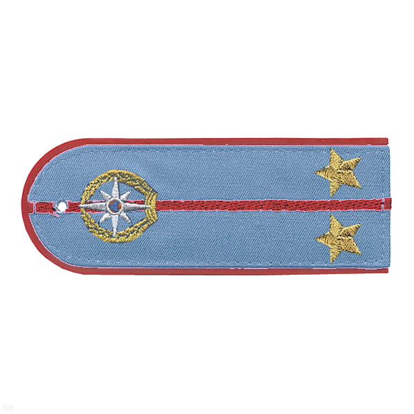 Погоны «машинная вышивка» из рубаш. ткани МЧС голубые с вышит. эмблемой (подполковник) пластик