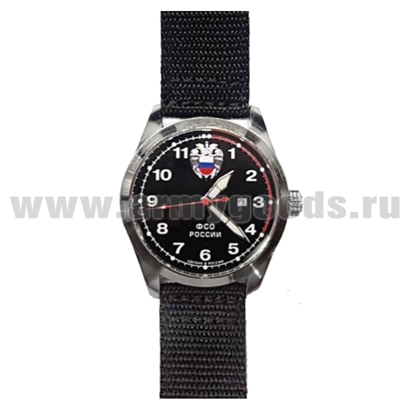 Часы наручные кварцевые "Спецназ" (серия "Атака") ФСО России (цвета циферблата и ремешка в ассортименте)