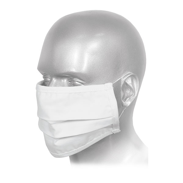 Маска тканевая, двухслойная, на резинке (белая) (С-1313/1, 1312)