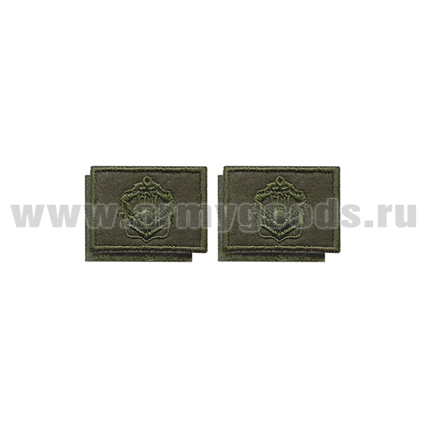 Нашивки вышит. Инженерные войска (нов/обр, оливк.) петличные эмблемы на липучке