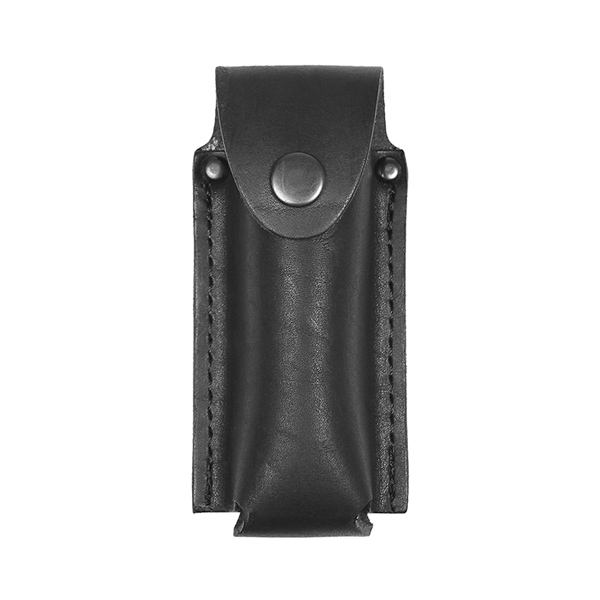 Чехол для складного ножа большой объемный черн. кожа (лезвие 12,5 см)