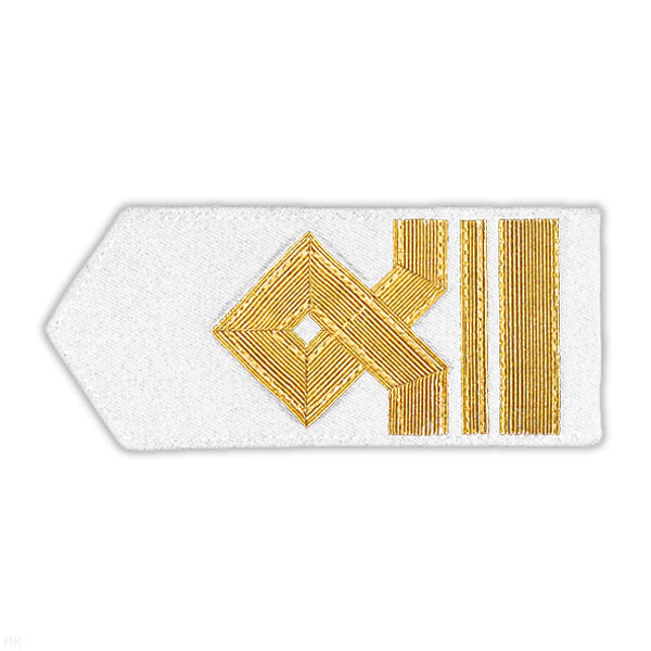 Погоны мор.фл. (жестк., галун) белые: 6 катег.