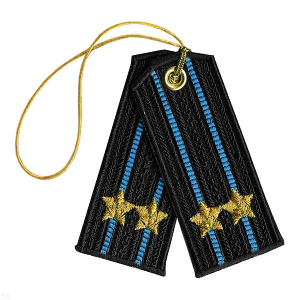 Брелок вышитый Погончики Авиация ВМФ (подполковник)