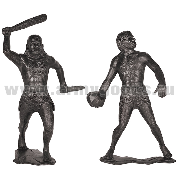 Набор игрушек пластмассовых "Пещерные люди" (№2) (фигурки 2 шт) h=18 см