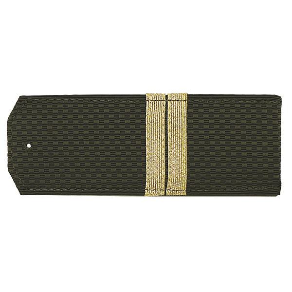 Погоны оливк. с нашитым металлиз. текстильным галуном (мл. сержант) на пластике