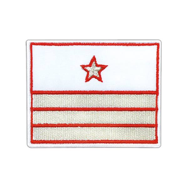 Нагрудный знак вышит. РЖД (белый) 3 галуна 1 звезда (нов/обр)