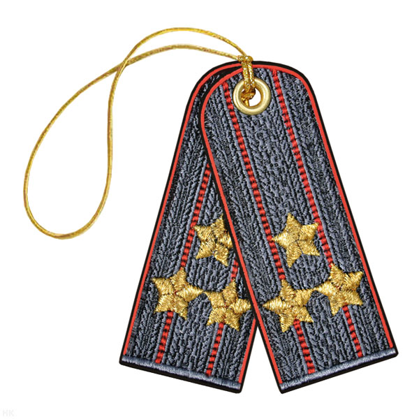 Брелок вышитый Погончики Милиция (полковник)