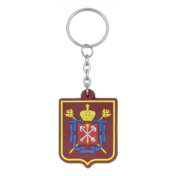 Брелок пластизол. Герб С-Пб
