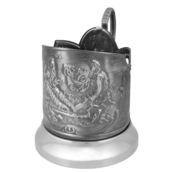 Подстаканник никелированный Охота (в ассортименте)